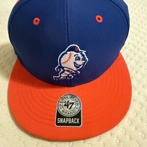 '47 Brand Kids New York Mets Blue and Orange Mr Mets Baseball Cap
